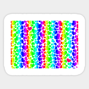 pride rainbow hearts Sticker